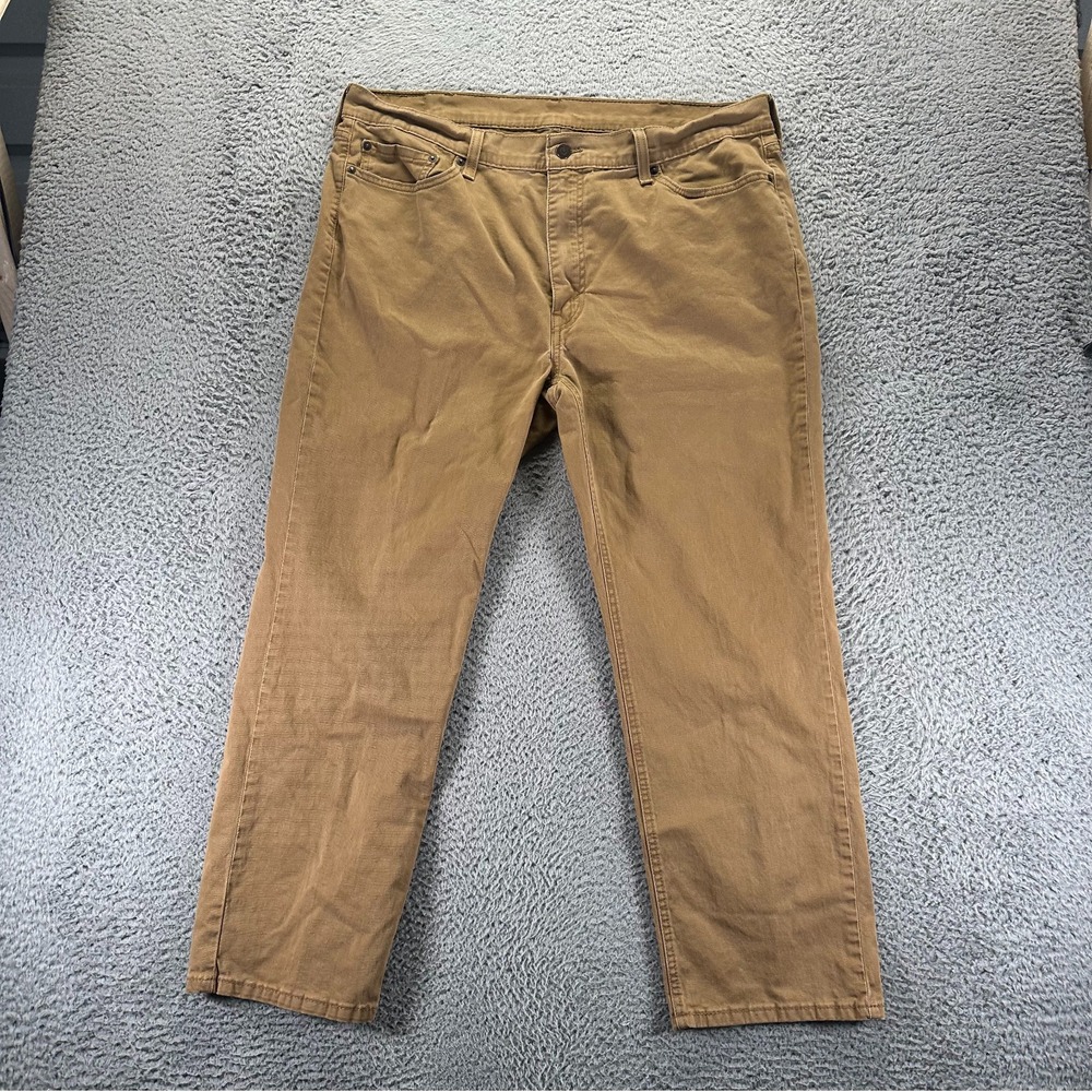 Levi's 541 Pant Men 40x30 Brown Cotton Chino Straight Leg Preppy Business Career
